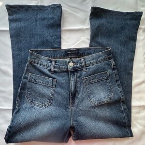 Aeropostale High Rise Flare Denim Jeans Women’s 8 Medium Wash Inseam 27”‎ Aero